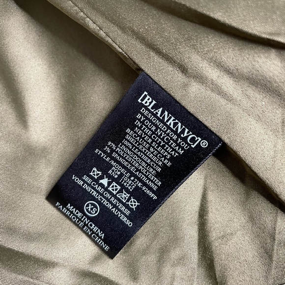 Blank NYC | 100% Suede Leather Moto Jacket in Olive Green XS - Picture 6 of 11